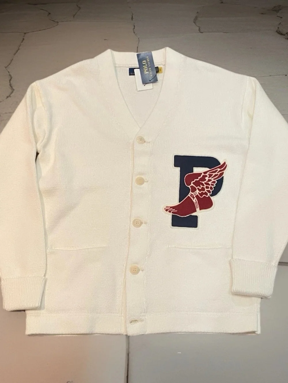 Polo Ralph Lauren Sweater Mens Small P-Wing Cotton Knit Knitted Cardigan‎ NWT